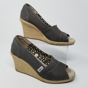 Toms Espadrille Sandals Calypso Wedge 6.5